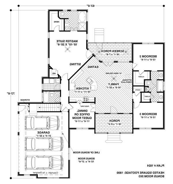 Floorplan image of The Wellsley Cottage-B House Plan